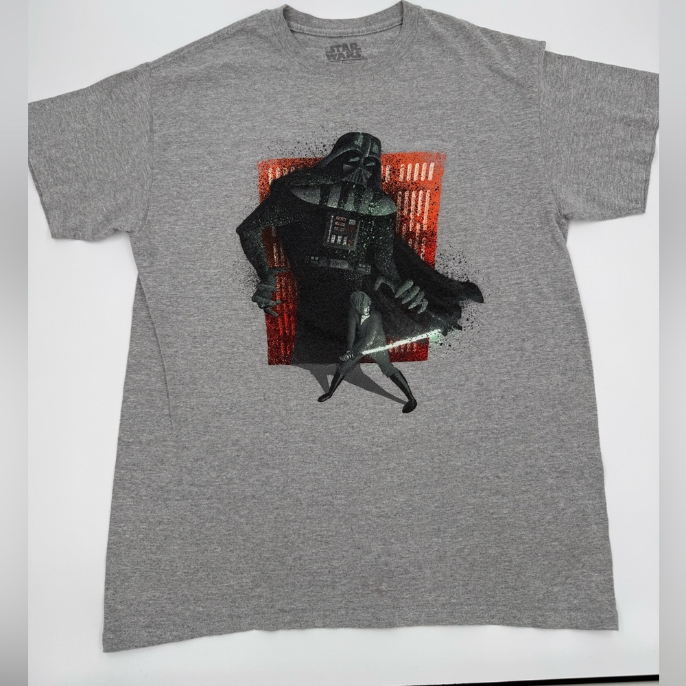 Star Wars Darth Vader Abstract Heather Gray T-Shirt - Men’s Size Medium - RARE